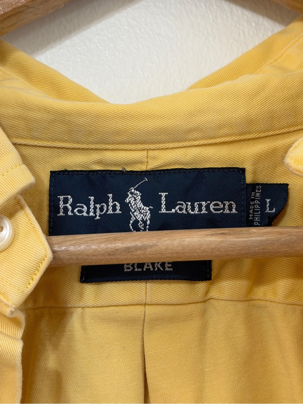 Ralph Lauren Oversized Button Up Shirt Yellow Size Large XL Women’s Cotton Fall - Picture 3 of 9